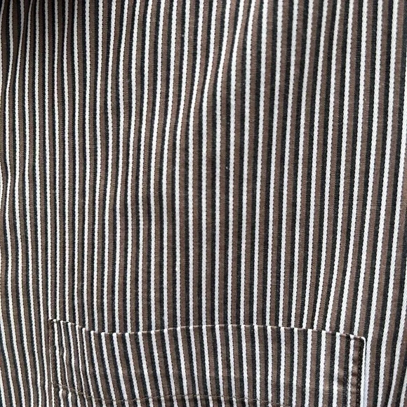 Banana Republic Brown Striped Slim Fit Shirt Size Small 14-14.5 - Picture 2 of 7